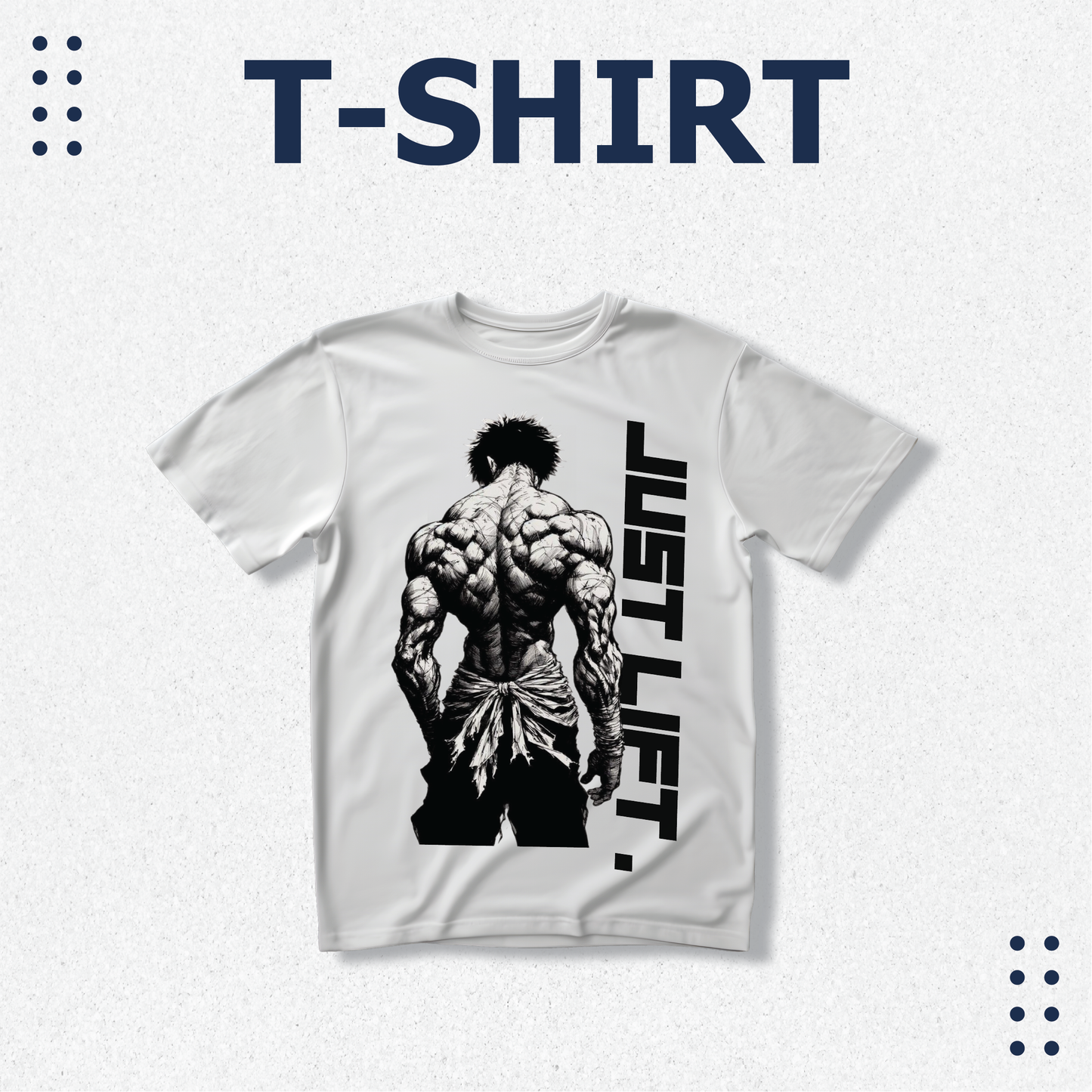 Gym Motivation Design, Just Lift, Men's White