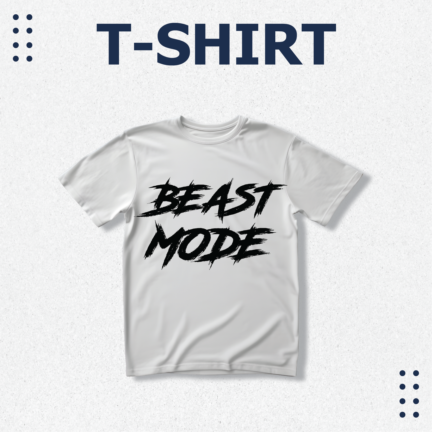 Beast Mode Gym T-Shirt Men's White Over Size