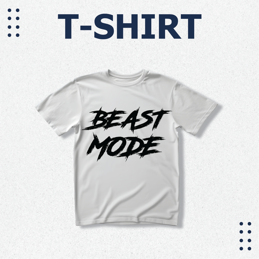 Beast Mode Gym T-Shirt  Men's White Over Size