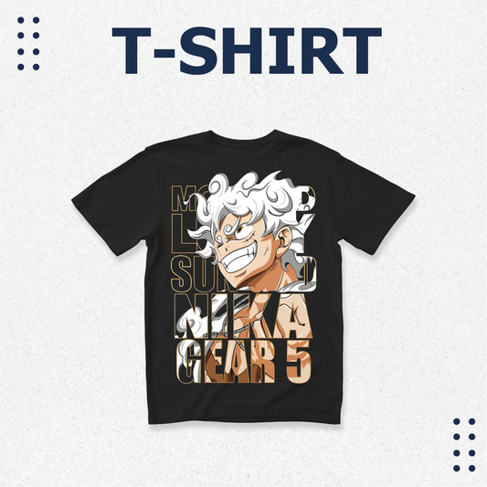 Luffy Gear 5 ONE PIECE T-shirt, Men's Black