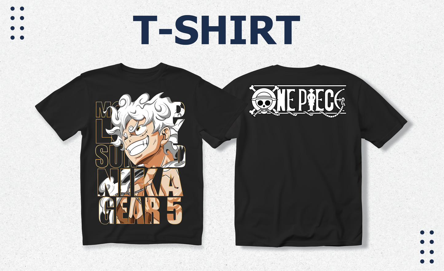 Luffy Gear 5 ONE PIECE T-shirt, Men's Black